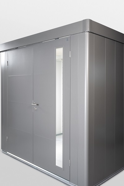 BIOHORT Metall-Gerätehaus Neo Größe 4C mit Doppeltür, 292 x 348 cm |  newgarden